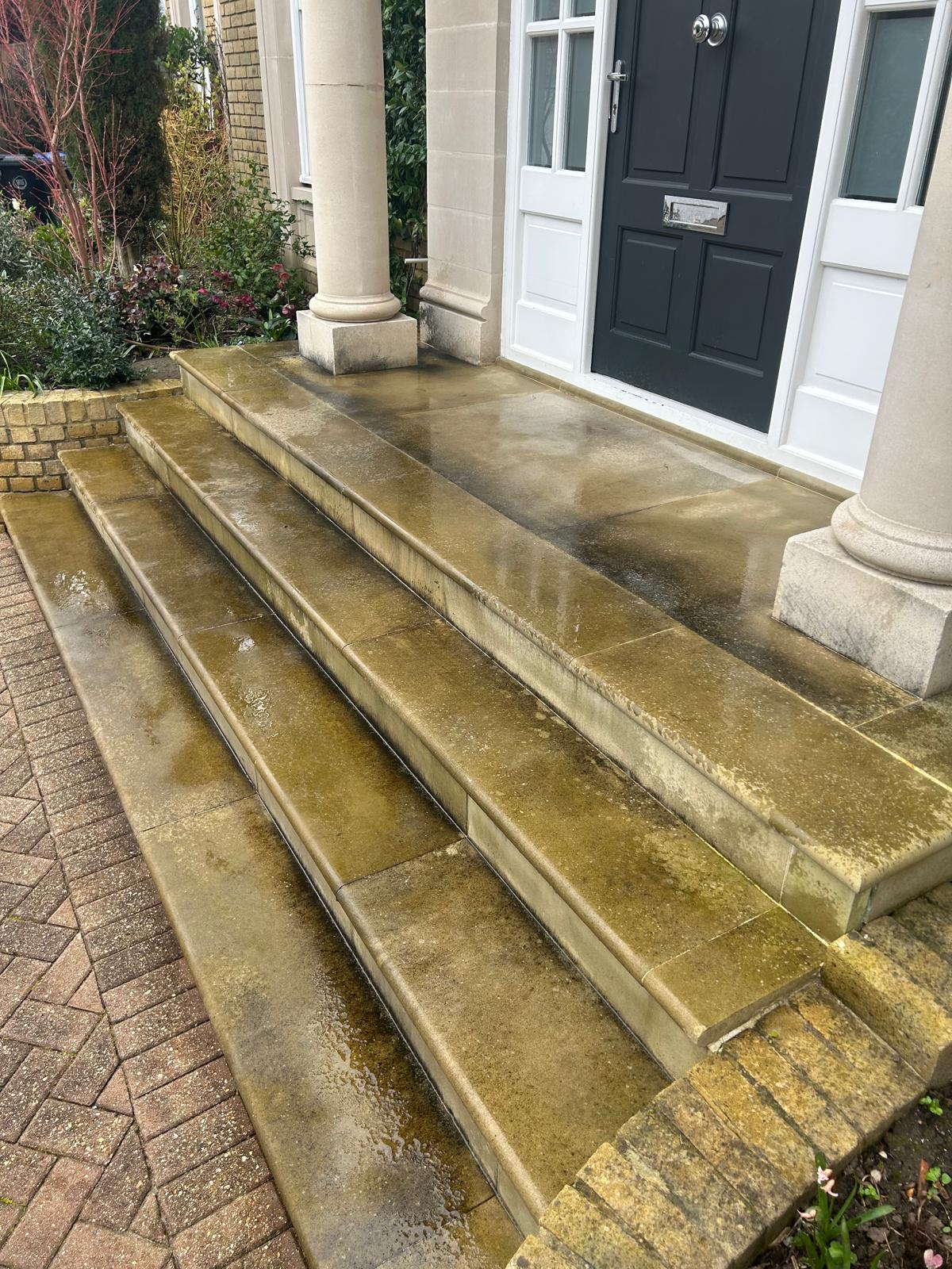 Exterior steps before